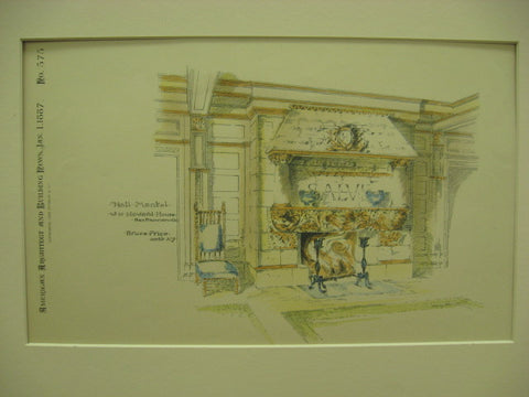 Hall Mantel at the W. H. Howard House, San Francisco, CA, 1887, Bruce Price