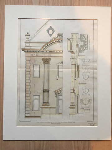 Holy Ghost Home for Incurables, Cambridge, MA, 1901, Original Hand Colored