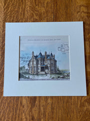 Residence of A & MJ Allen, Akron, OH, 1878, F O Weary, Original Hand Colored -