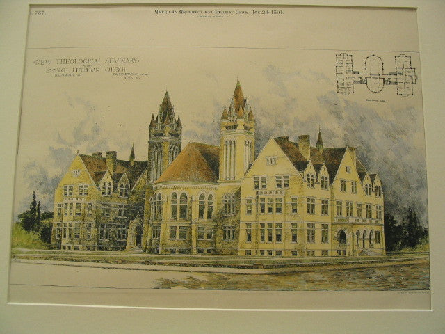 Theological Seminary for the Evangelical Lutheran Church, Baltimore, MD, 1891, J. A. Dempwolf