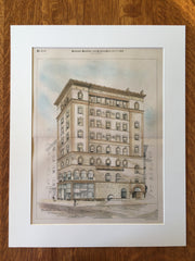 Daniel Loring Building, Broadway & 31st, NY, 1888, Original, Hand Colored x