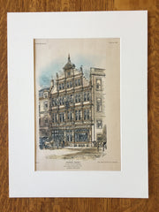 Hygienic Bakery, W Hill & Sons, London, UK, 1888, Thomas Verity, Original Hand-colored x