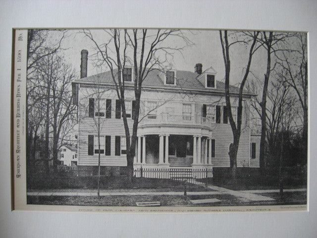 House for Professor C. E. Hart, New Brunswick, NJ, 1890, Henry Rutgers Marshall