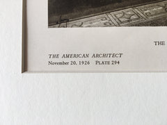 Barclay Vesey Telephone Building, Directors' Room, NY, 1926, Lithograph x
