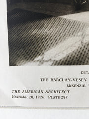 Barclay Vesey Telephone Building, Bronze Entrance, NY, 1926, Lithograph x