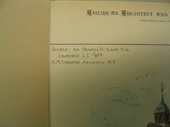 Stable of Francis H. Slade, Long Island, NY, 1884, H. M. Congdon