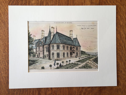 Residence, G W Ward, Isle of Wight, England, UK, 1882, Original, Hand-colored x
