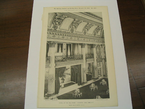 Detail of the Ballroom of Sherry's, New York, NY, 1898, McKim, Mead and White