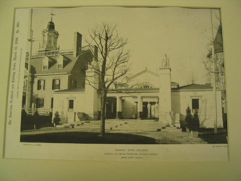Vermont State Building at the World's Columbian Exhibition in Chicago, Chicago, IL, 1894, Jarvis Hunt