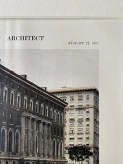School of Journalism, Columbia University, NY, 1913, Original Hand Colored -