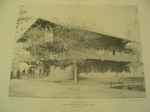 Idaho State Building at the World's Columbian Exhibition in Chicago, Chicago, IL, 1894, Cutler and Poetz