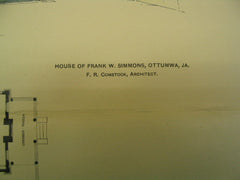 House of Frank W. Simmons, Ottumwa, IA, 1900, F. R. Comstock