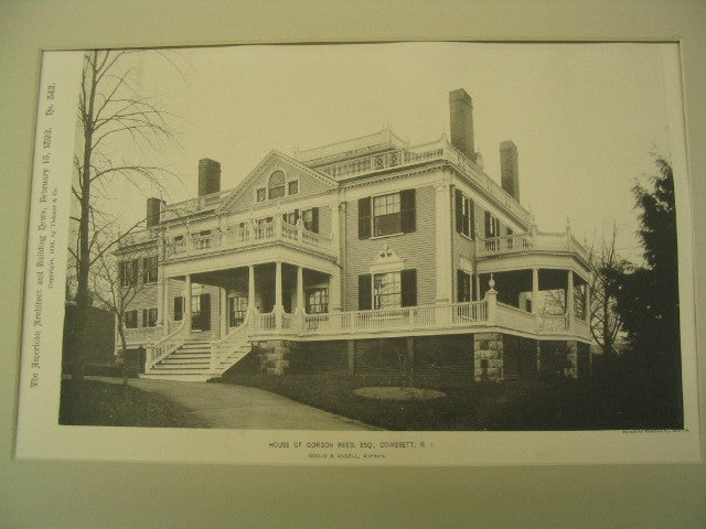 Gordon Reed House , Cowesett, RI, 1892, Gould and Angell