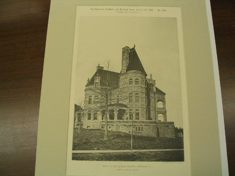 House of Colonel William Fellows, Montclair, NJ, 1891, Francis H. Kimball