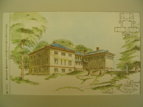 J. D. Farnsworth School of Art at Wellesley College, Wellesley, MA, 1888, Rotch and Tilden