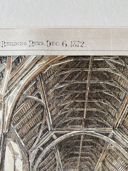 Cobham College, Kent, England, 1872, Original Hand Colored -