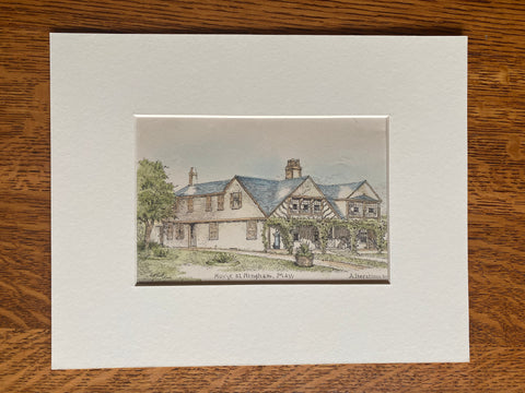 House, Hingham, Massachusetts, 1884, C S Luce, Original Hand Colored -