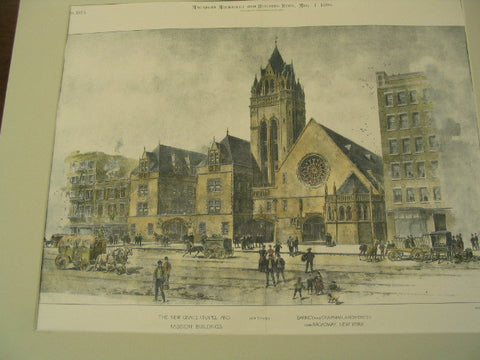 The New Grace Chapel and Mission Buildings, New York, NY, 1896, Barney and Chapman,