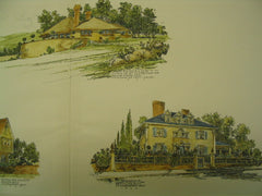 Five houses in Brookline, Milton and Newton Centre, Milton, MA, 1896, J. A. Scweinfurth