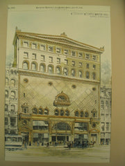 Tremont Temple, Boston, MA, 1894, Blackall and Newton