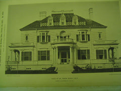 House of Mr. Parker, Detroit, MI, 1897, Rogers and MacFarlane
