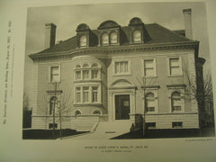 House of Judge Elmer B. Adams, St. Louis, MO, 1897, W. Albert Swasey