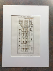 Woolworth Building, West End, NY, 1913, Cass Gilbert, Original Hand Colored *