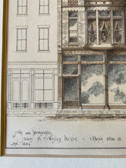 Wesley DeVoe Photographic Studio Store, Urbana, OH, 1884, Original Hand Colored -