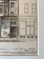 Wesley DeVoe Photographic Studio Store, Urbana, OH, 1884, Original Hand Colored -