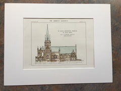 St. Paul's Episcopal Church, St Paul, MN, 1913, Original Hand Colored *