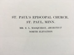 St. Paul's Episcopal Church, St Paul, MN, 1913, Original Hand Colored *