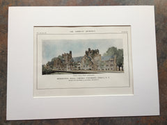 Residential Halls, Cornell University, Ithaca, NY, 1913, Original Hand Colored *