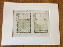 Blackstone Theatre, Chicago, IL, 1913, Marshall & Fox, Original Hand Colored *