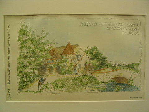 Old Willard Toll Gate on Adam's Pike, IN, 1894, Thomas Osborne