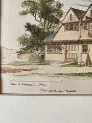 Stable, Cambridge, MA, 1885, Cabot & Chandler, Original Hand Colored -