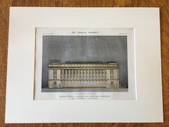 Hamilton County Courthouse, Cincinnati, OH, 1913, Original Hand Colored *