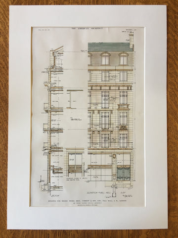 Morel Bros., Cobbett & Son, Pall Mall, London, 1913, Original Hand Colored *