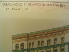 Tobacco Warehouse for Messrs. Marburg Bros , Baltimore, MD, 1887, Charles L. Carson