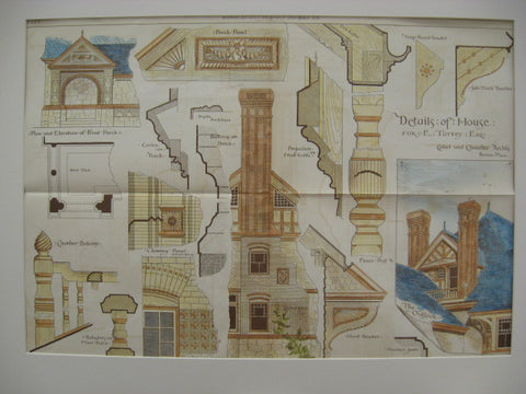Details of the House for E. Torrey, Boston, MA, 1880, Cabot and Chandler