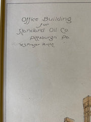 Standard Oil Office Building, Pittsburgh, PA, 1885, Hand Colored Original -