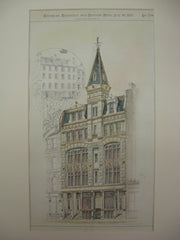 Building for J. A. Preston on Summer St., Boston, MA, 1881, Kirby and Lewis