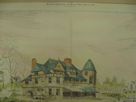 Residence of Robert Seney, Bernardsville, NJ, 1882, Lamb and Rich