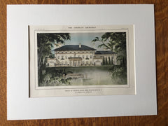House of Louis K Hyde, Plainfield, NJ, 1914, Arthur Ware, Original Hand-colored *
