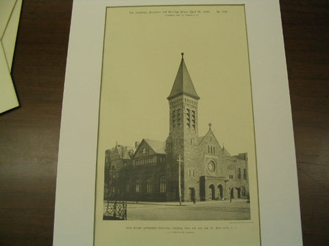 Park Avenue Methodist Episcopal Church on Park Ave and 86th St, New York, NY, 1892, J. C. Cady and Co.