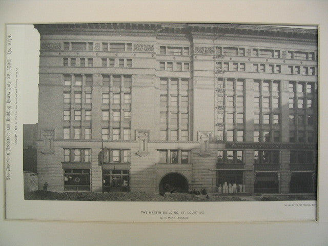Martin Building, St. Louis, MO, 1896, G. R. Mann