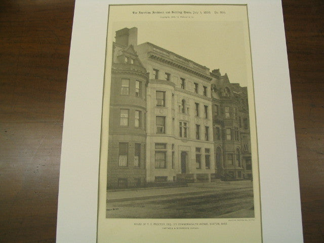 House of E. T. Proctor, 273 Commonwealth Avenue, Boston, MA, 1893, Hartwell and Richardson