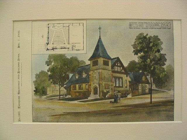 Methodist Episcopal Church at Highland Station, West Roxbury, MA, 1900, Thayer and Bowser