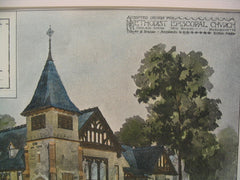 Methodist Episcopal Church at Highland Station, West Roxbury, MA, 1900, Thayer and Bowser