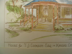 House for T. J. Cookson,, Kansas City, MO, 1887, James and James