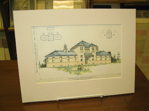 Hospital for State Orphan Asylum, Corsicana, TX, 1898, F.S. Glover and G. Allen